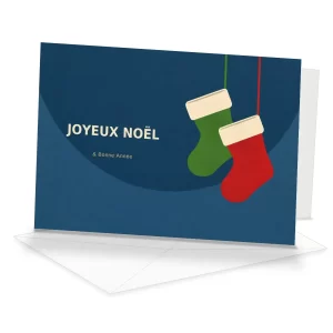 Bas de Noël · carte de vœux