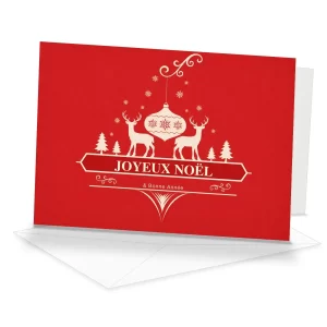 Village rouge · carte de vœux