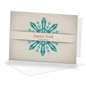 Flocon turquoise · carte de vœux