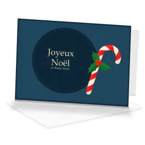 Canne de bonbon · carte de vœux