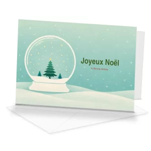 Boule à neige · carte de vœux